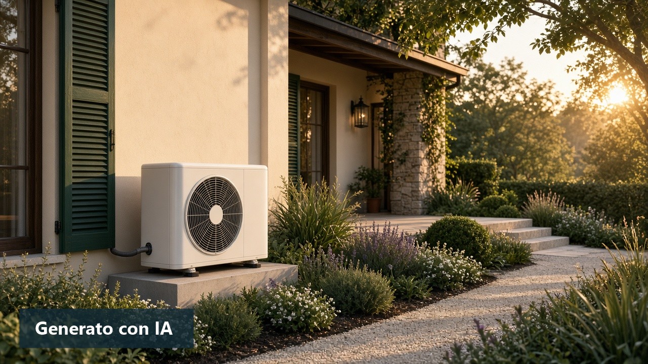 Immagine generata con intelligenza artificiale: Pompe di calore: il futuro del riscaldamento